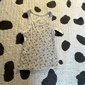 Grey and black tank top